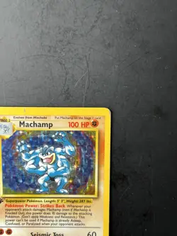 Pokemon TCG Machamp Base Set 1st Edition Holo Rare Card 8/102 - Image 3
