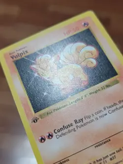 PL - 1st Edition Shadowless Vulpix 68/102 Base Set Rare Vintage Pokemon Card - Image 2