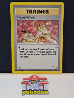 Pokemon TCG Gym Heroes Misty's Wrath Trainer Card 114/132 Regular Uncommon LP/EX - Image 1
