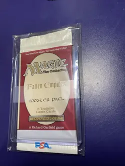 Vintage 1994 Factory Sealed Magic the Gathering Fallen Empires Booster Pack-MTG - Image 1