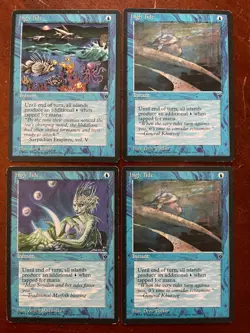 MTG Magic the Gathering Fallen Empires High Tide x4 Playest L/MP All 3 variants - Image 1