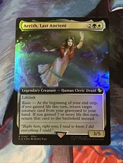 Aerith, Last Ancient #163 Extended Art Foil Final Fantasy Magic The Gathering - Image 1