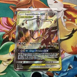 Pokemon TCG Espeon & Deoxys GX SM240 Black Star Promo Holo NM/M Condition - Image 2