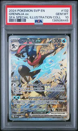2024 POKEMON SVP EN-SV BLACK STAR PROMO #132 GRENINJA EX PSA 10 - Image 1