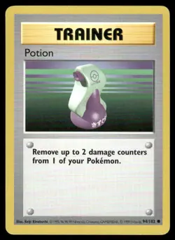 Pokemon Cards Potion 94/102 SHADOWLESS Base Set WOTC Common NM - Image 1