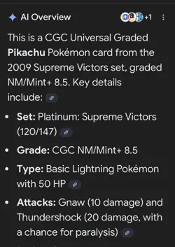 Pokemon Pikachu Light Played LP 120/147 Platinum Supreme Victors 2009 - Image 3
