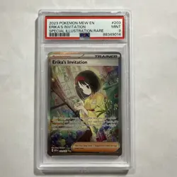 Pokemon TCG Scarlet & Violet Trainer Supporter Erika's Invitation PSA 9 - Image 1