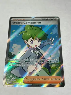 Wally's Compassion 176/132 Ultra Rare Mega Evolution Pokemon Near Mint - Image 1