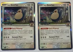 One (1) Pokemon TCG Hop’s Snorlax 184 SVP Journey Together Stamped Promo NM - Image 1