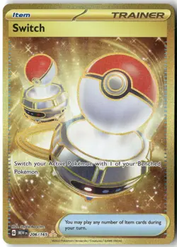 Switch, Pokemon SV: Scarlet & Violet 151 Hyper Rare, 206/165 NM - Image 1