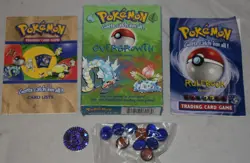1999 Pokemon Overgrowth Theme Deck Original Box, Counters, Coin, Paperwork - Image 1