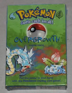 1999 Pokemon Overgrowth Theme Deck Original Box, Counters, Coin, Paperwork - Image 2