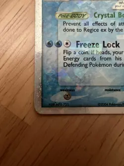 Pokemon Regice EX 97/101 ex Hidden Legends Holo MP - Image 4