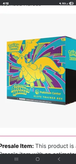Pokemon Ascended Heroes Pokemon Center ETB Confirmed PRESALE! Sealed - Image 1