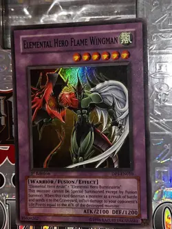 Elemental Hero Flame Wingman DP1-EN010 Super Rare 1st Edition Yu-Gi-Oh TCG - Image 1