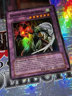 Elemental Hero Flame Wingman DP1-EN010 Super Rare 1st Edition Yu-Gi-Oh TCG - Image 2