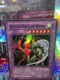 Elemental Hero Flame Wingman DP1-EN010 Super Rare 1st Edition Yu-Gi-Oh TCG - Image 4