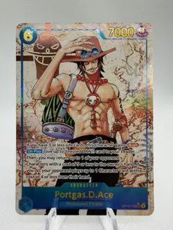 One Piece Carrying on His Will Portgas D Ace Alt Art OP13-119 SEC - Image 1