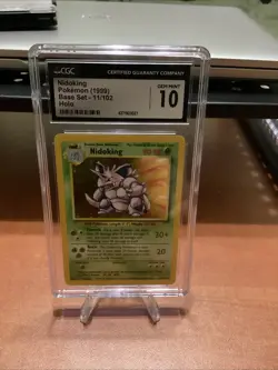 CGC 10 GEM MINT Nidoking 1999 Base Set 11/102 Holo Pokemon Card - Image 1