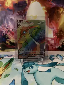 Aegislash VMAX Rainbow (Secret) 190/185 Pokemon Swsh04: Vivid Voltage Holo Card - Image 1