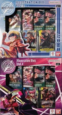 One Piece Card Game Illustration Box Vol. 3 & Vol. 4 Bundle - Factory Sealed - Image 1