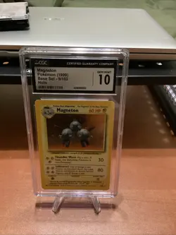 CGC 10 GEM MINT Magneton 1999 Base Set 9/102 Holo Pokemon Card - Image 1