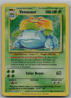 Venusaur Classic Collection Trading Card Game Classic 003/034 NM - Image 1
