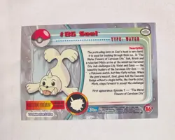 Seel #86 Blue Logo Topps Holo Foil TV Animation Pokemon Card - Image 2