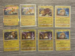 Pokemon (8) SWSH S&C Raichu Card Lot Reverse Holos & Holos NM/MT - Image 1