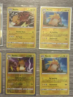 Pokemon (8) SWSH S&C Raichu Card Lot Reverse Holos & Holos NM/MT - Image 3