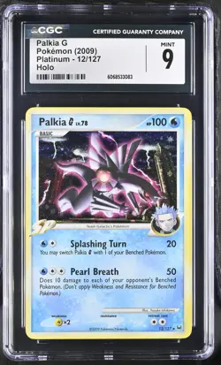 CGC 9 MINT Palkia G 2009 Platinum 12/127 Holo Pokemon Card - Image 1