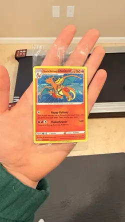 Pokemon TCG Special Delivery Charizard Promo Card Sealed SWSH075 SWIRL - Image 5