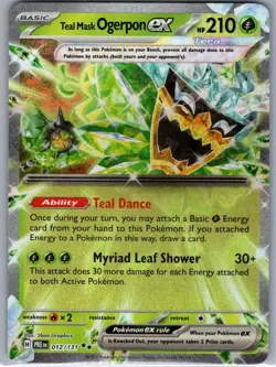 Teal Mask Ogerpon ex 012/131 SV: Prismatic Evolutions - Pokemon Card - NM - Image 1
