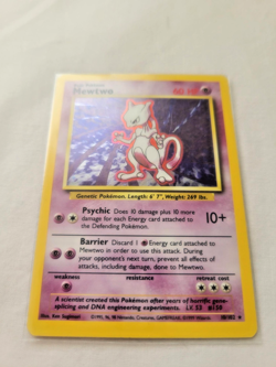 Vintage Pokemon 1999 Base Set - RARE HOLO/Foil Card - Mewtwo (10/102) LP - Image 2