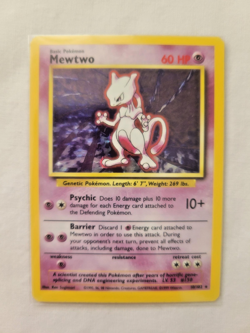 Vintage Pokemon 1999 Base Set - RARE HOLO/Foil Card - Mewtwo (10/102) LP - Image 3