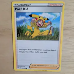 POKE KID 173/202 POKEMON CARD (SWORD AND SHIELD SET) - Image 1