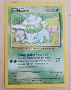 1999 Pokemon Base Set French Card Bulbizarre (Bulbasaur) 44/102 - Image 3