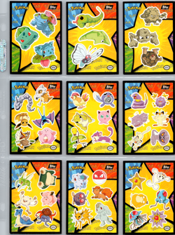 Pokemon The First Movie Mewtwo Ash Sticker Puzzle Chase Card Set (9) Black Logo - Image 2