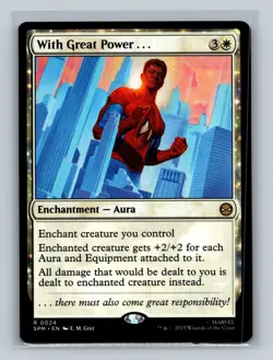MTG - With Great Power . . . - 24 - Marvel's Spider-Man - Rare - NM - Image 1
