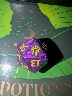 MTG Dice Throne of Eldraine Bundle Spindown Die - Life counter D20 Purple - Image 1
