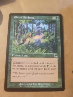 Elvish Guidance Onslaught Magic MTG English #255 Green Aura PLAYED BULK DISCOUNT - Image 1