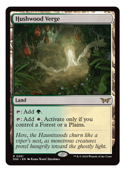 MTG - 1 x Hushwood Verge - Rare Land - Duskmourn (DSK) - M/NM - Image 1