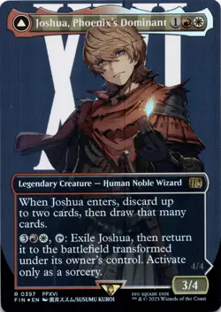 Joshua, Phoenix's Dominant FOIL BORDERLESS Final Fantasy Magic MTG NM - Image 1