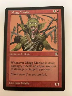 MTG NM Mogg Maniac Stronghold Regular - Image 1