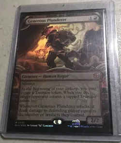 Generous Plunderer - MTG The Big Score 0041 NM Foil Outlaws Of Thunder Junction - Image 1
