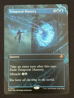 1x MTG Temporal Mastery (Borderless, Foil) - Innistrad Remastered (INR) #307 - Image 1