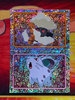Pokemon Merlin Topps Ultimate Stickers 2005 Holo Rings #324 Torkoal #29 Nidoran - Image 1