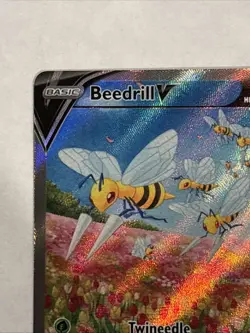 Pokemon TCG Beedrill v Astral Radiance Holo Ultra Rare Card 161/189 NM Condition - Image 2