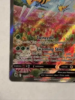 Pokemon TCG Beedrill v Astral Radiance Holo Ultra Rare Card 161/189 NM Condition - Image 5