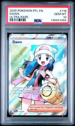 2025 POKEMON PFL EN-PHANTASMAL FLAMES ULTRA RARE #118 DAWN PSA 10 - Image 1